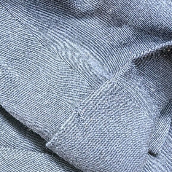 Vintage 1940s Navy Blue Womens Jacket Blazer Lined Amazing Details Button Down - Picture 7 of 8